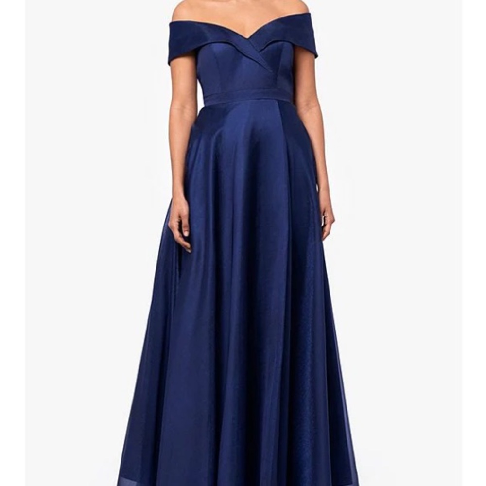 Xscape Strapless Royal Blue Gown